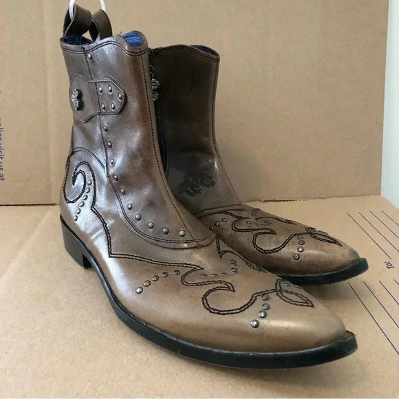 Mark‎ Nason BARCLAY Dragon Rock Boots US 7.5 Distressed Brown - Picture 1 of 16